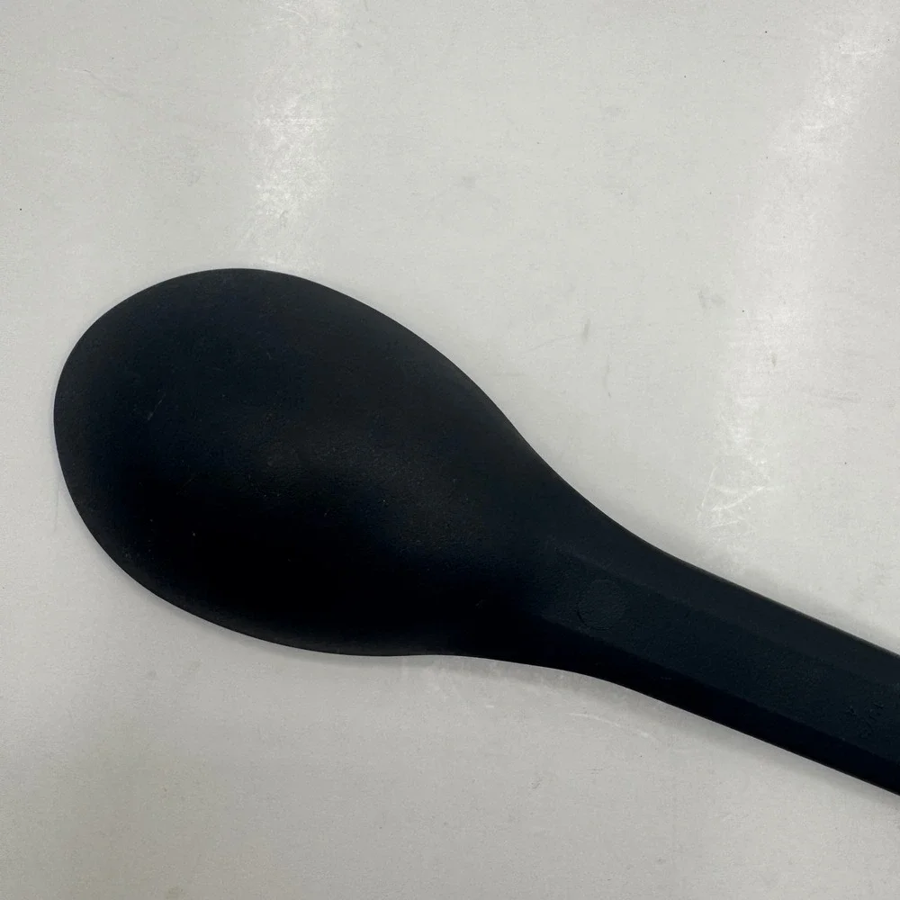 Rubbermaid Black Nylon Mixing Spoon Heat Resistant Kitchen Utensil 1973 4 Vtg
